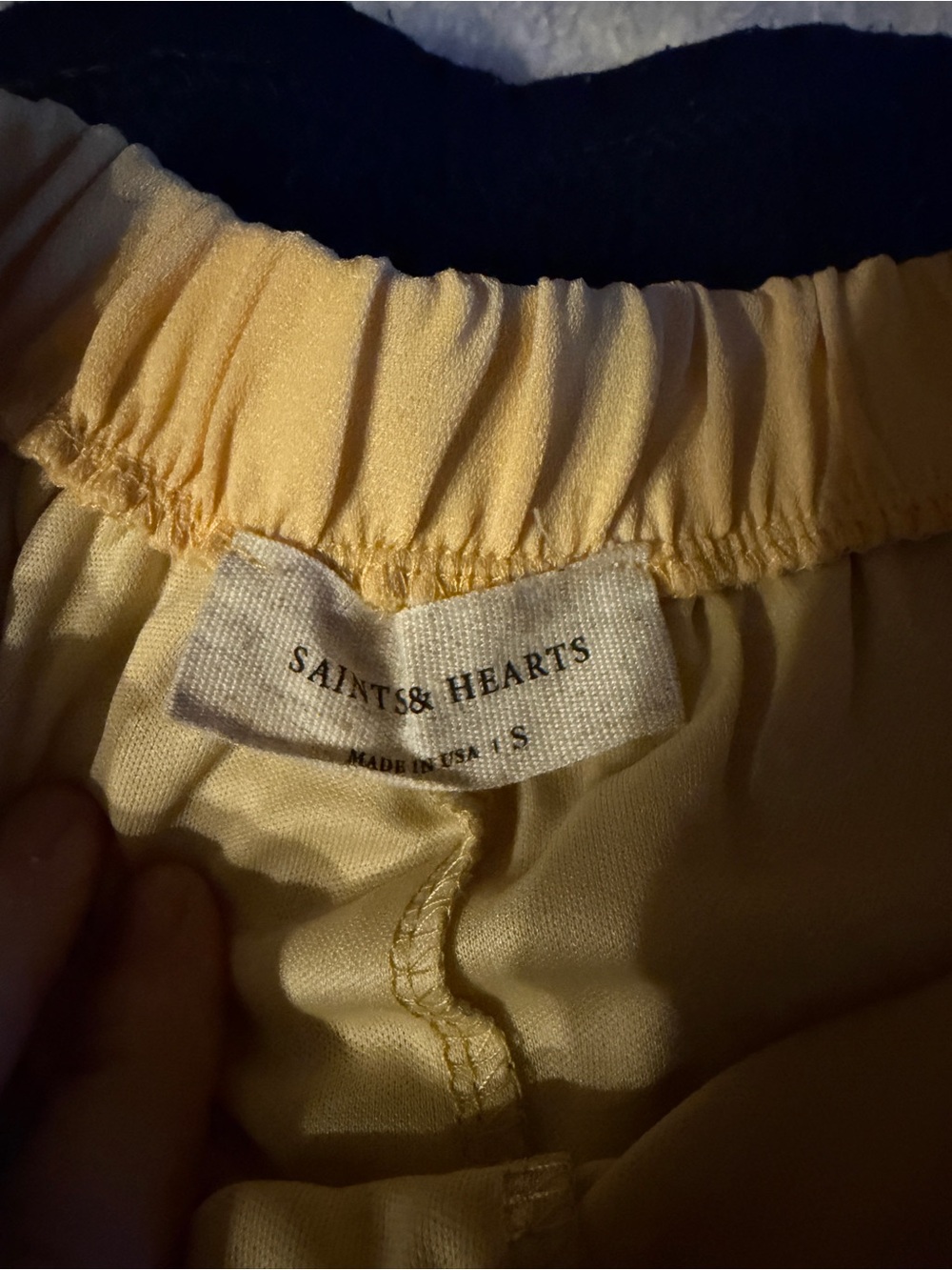 Light Yellow Ruffled Mini Skirt - Picture 2 of 2